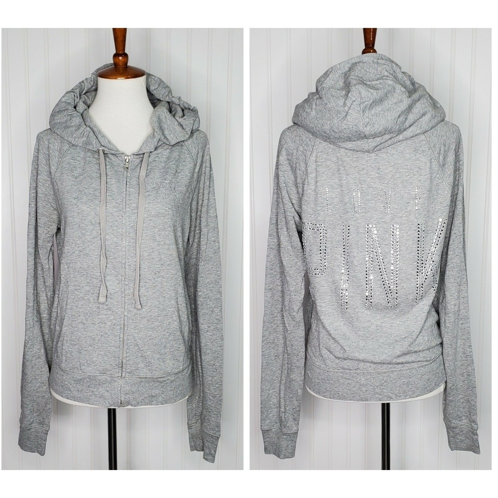 Victoria Secret PINK Full Zip Lightweight Hooded Jacket Women's size Small